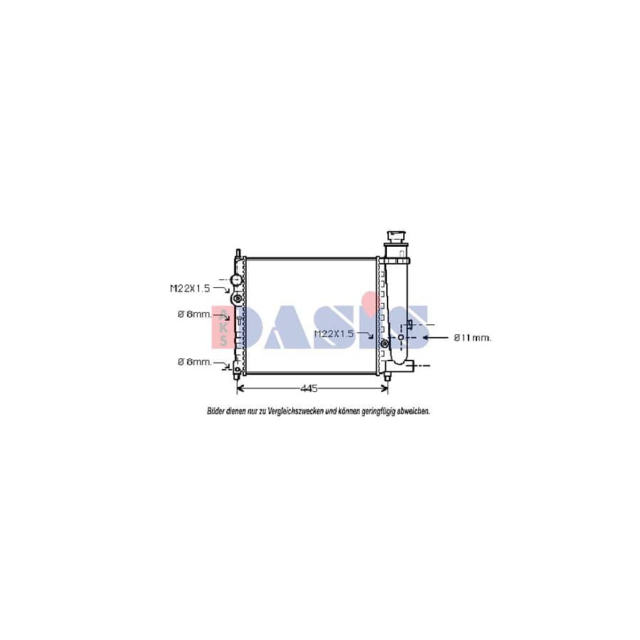 AKS Dasis 161170N Engine Radiator For Peugeot 309 | ML Performance UK