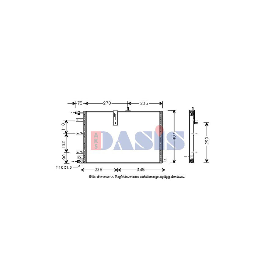 AKS Dasis 192070N Air Conditioning Condenser For Saab 9000 | ML Performance UK