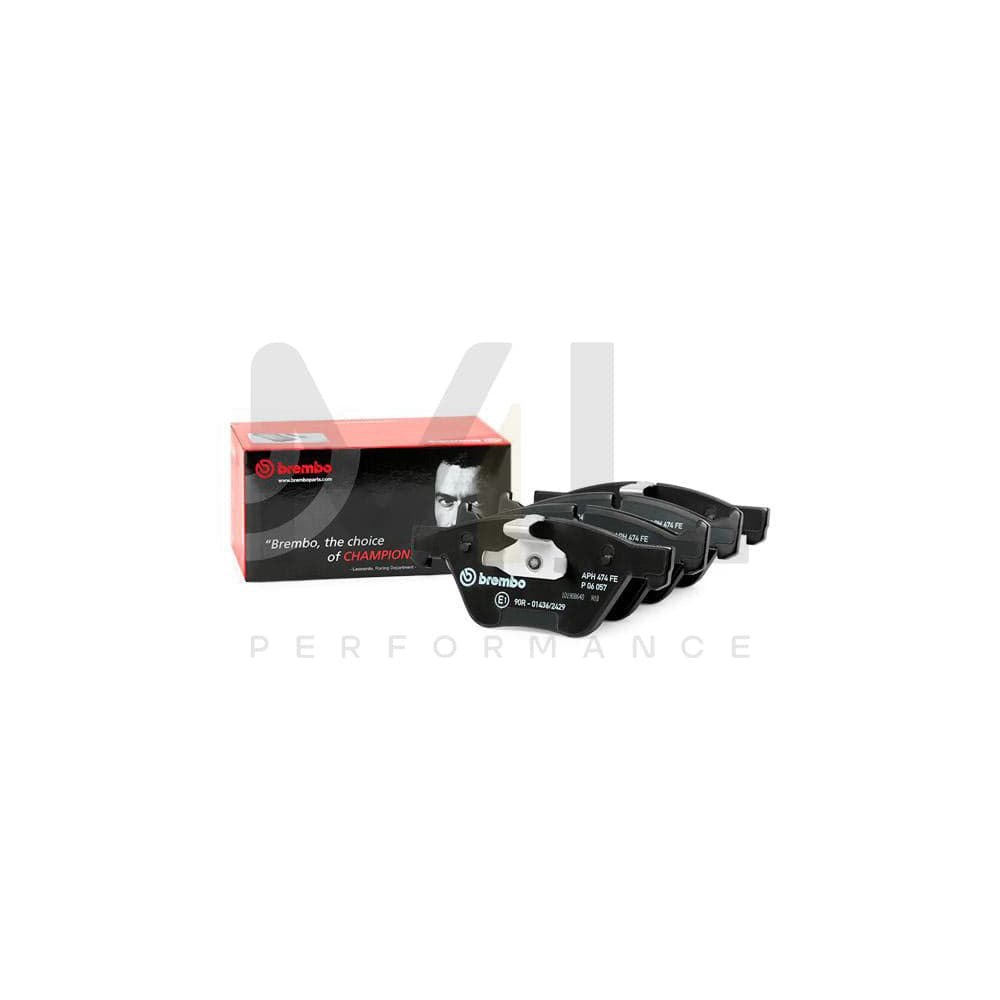 Brembo P 06 057 Brake Pad Set Prepared For Wear Indicator, With Anti-Squeak Plate, With Piston Clip | ML Performance Car Parts