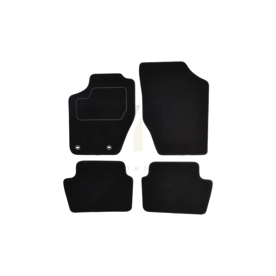 CUSTOPOL Tailored CIT110C Floor mat set for CITROﾃ起 C4 Textile, Front and Rear, Quantity: 4, Black | ML Performance Car Parts