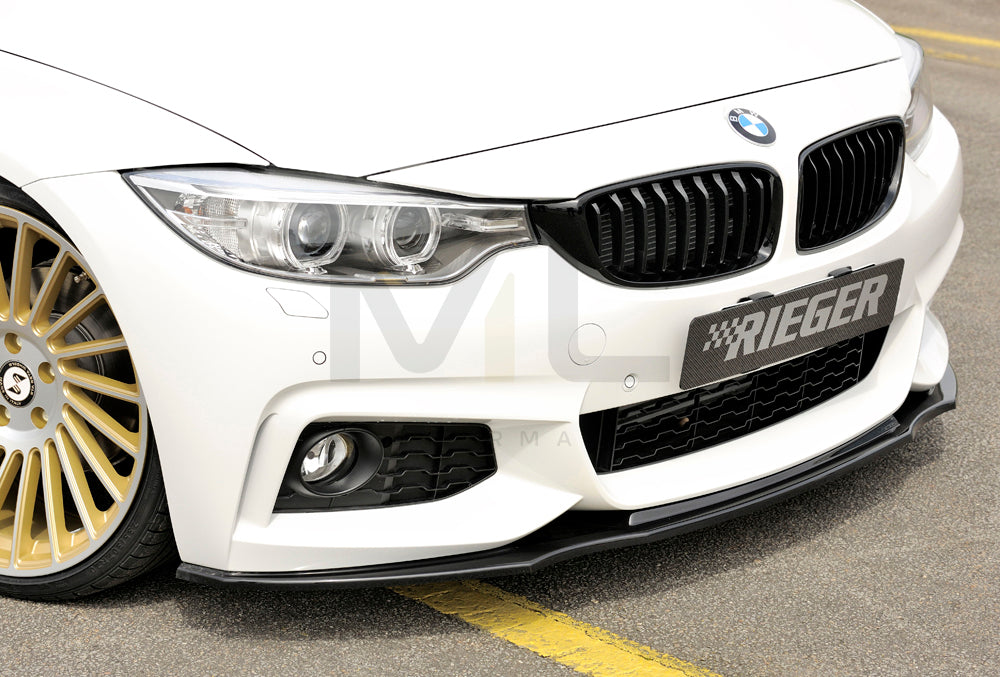 Rieger 00088086 BMW 4 Series F32 F33 F36 Front Splitter 2 | ML Performance UK Car Parts