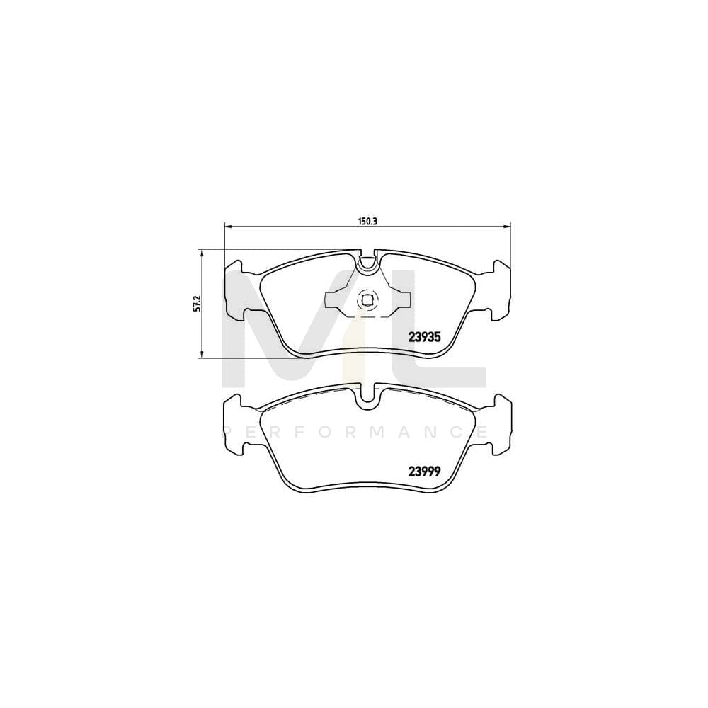 Brembo P 06 035X Brake Pad Set Prepared For Wear Indicator | ML Performance Car Parts