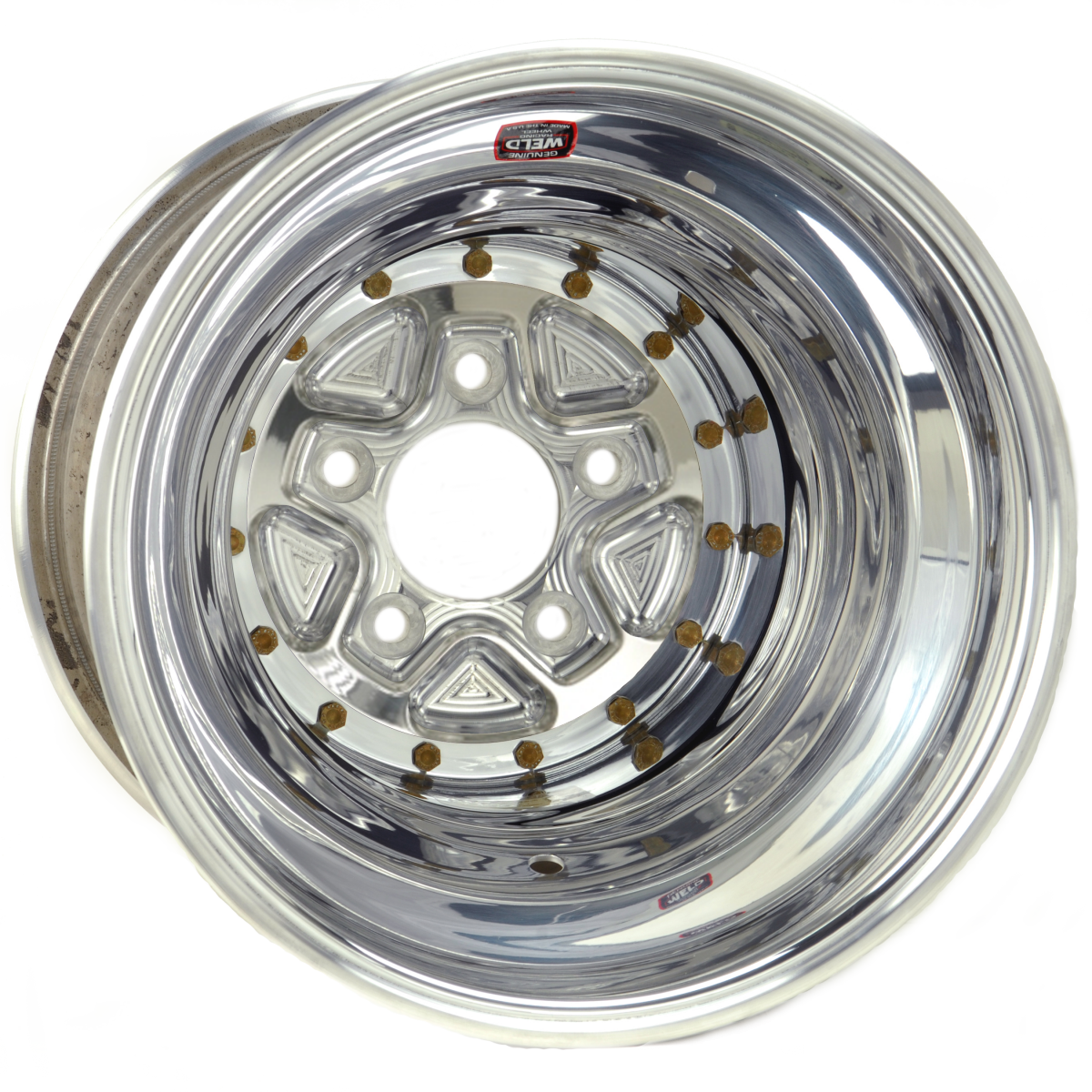 Weld 89-616418K Alumastar Pro Wheel 16x16 5x5 ET-114 BS4 Polished Center - Polished Shell