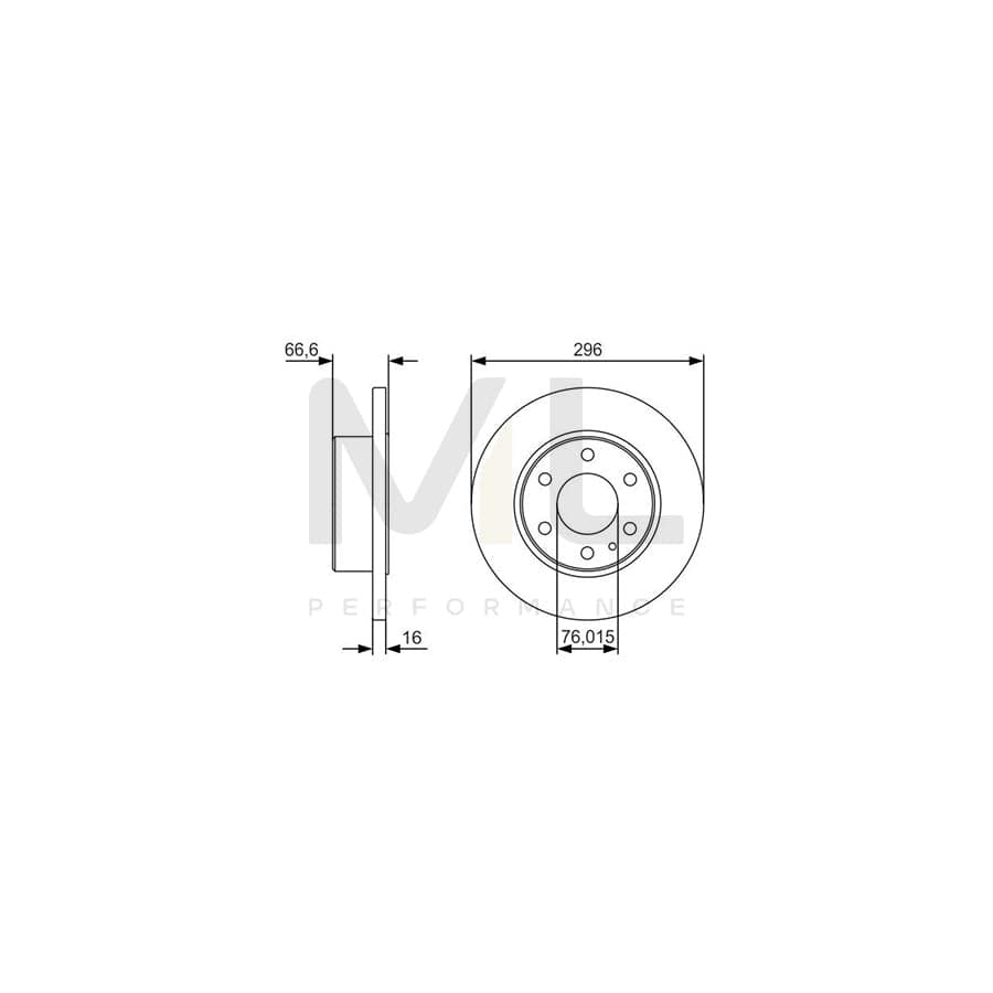 BOSCH 0 986 479 V17 Brake Disc for IVECO Daily Solid, Oiled | ML Performance Car Parts