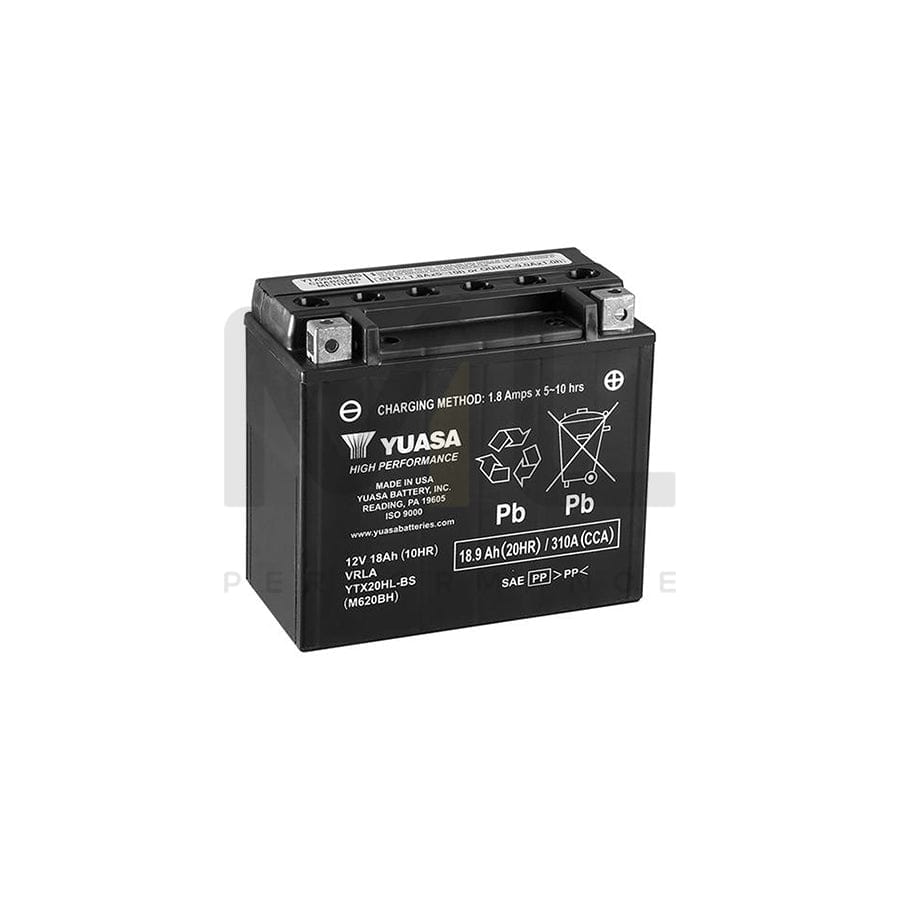 Yuasa YTX20HL-BS 12V High Performance Maintenance Free Motorbike & Motorcycle Battery | ML Performance UK Car Parts