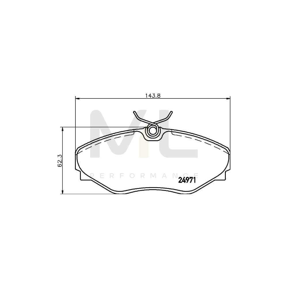 Hella 8DB 355 020-731 Brake Pad Set Not Prepared For Wear Indicator | ML Performance Car Parts