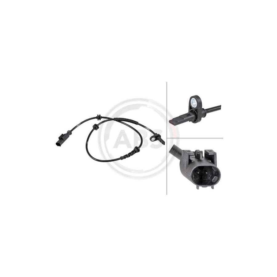 A.B.S. 31834 ABS Sensor for FIAT 500L (351, 352) | ML Performance UK Car Parts