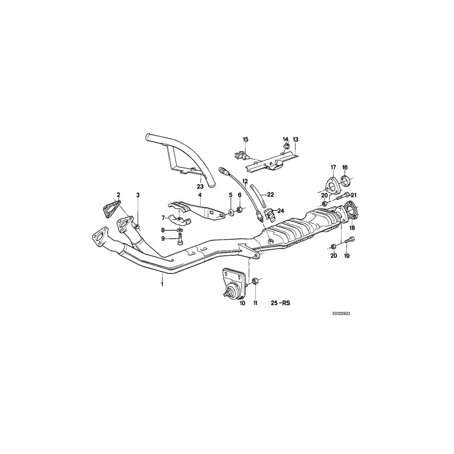 Genuine BMW 18211178246 E28 E24 Exhaust Support (Inc. M535i, 635CSi & 535i) | ML Performance UK Car Parts