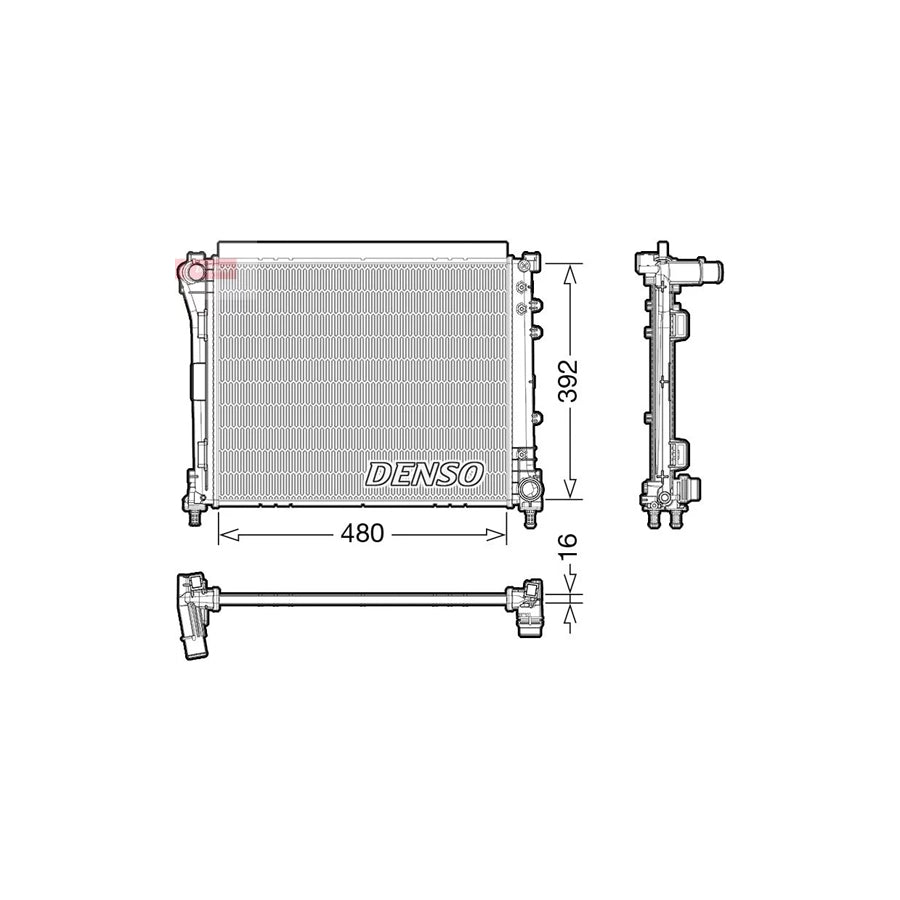 Denso DRM09006 Drm09006 Engine Radiator For Fiat Punto Iii Hatchback (199) | ML Performance UK