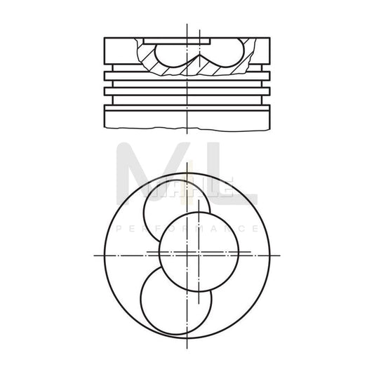 MAHLE ORIGINAL 030 54 00 Piston 79,51 mm, at steering cylinder, Axle stop on frame, with piston ring carrier, without cooling duct | ML Performance Car Parts