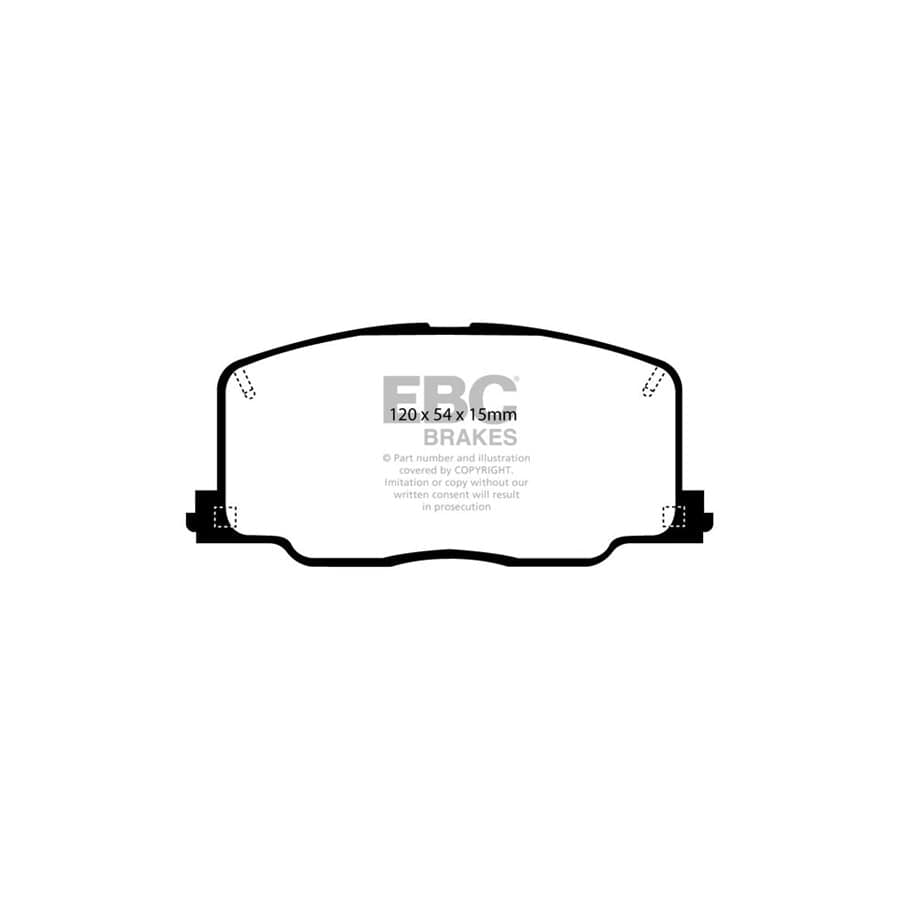 EBC PD02KF465 Toyota Celica Redstuff Front Brake Pad & Plain Disc Kit - Akebono Caliper 2 | ML Performance UK Car Parts