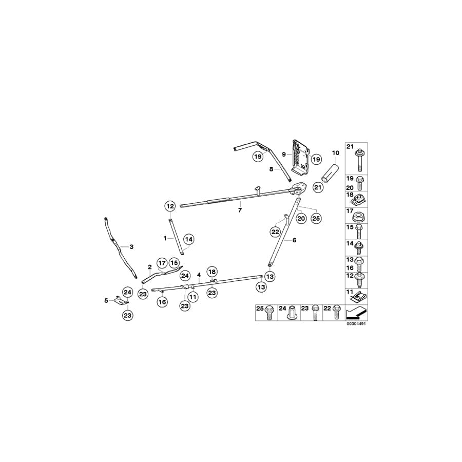 Genuine BMW 51717185140 E88 V-Brace, Front Subframe, Right (Inc. 118d, 135i & 125i) | ML Performance UK Car Parts