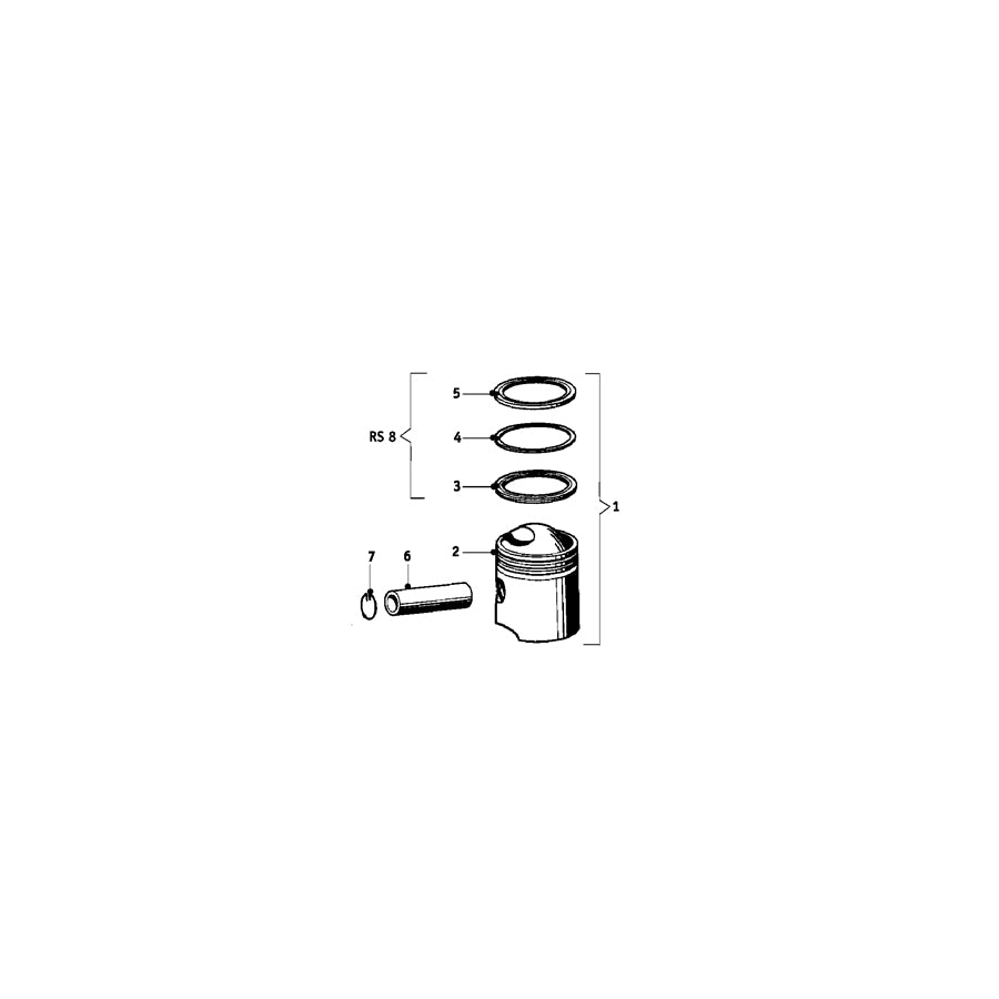 Genuine BMW 11250000648 Piston for Zyl.69,50 (Inc. R50 & R50/2) | ML Performance UK Car Parts