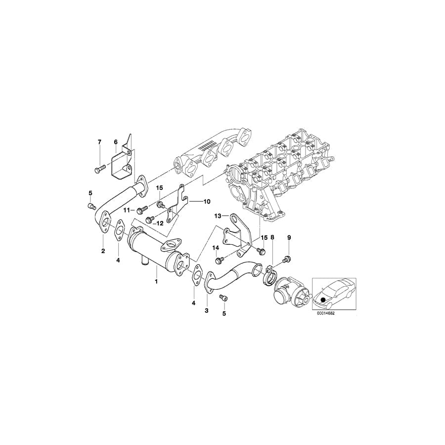 Genuine BMW 11712247880 E46 E39 Exhaust Cooler (Inc. 320d & 520d) | ML Performance UK Car Parts