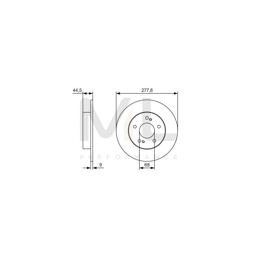 BOSCH 0 986 479 T86 Brake Disc Solid, Oiled | ML Performance Car Parts