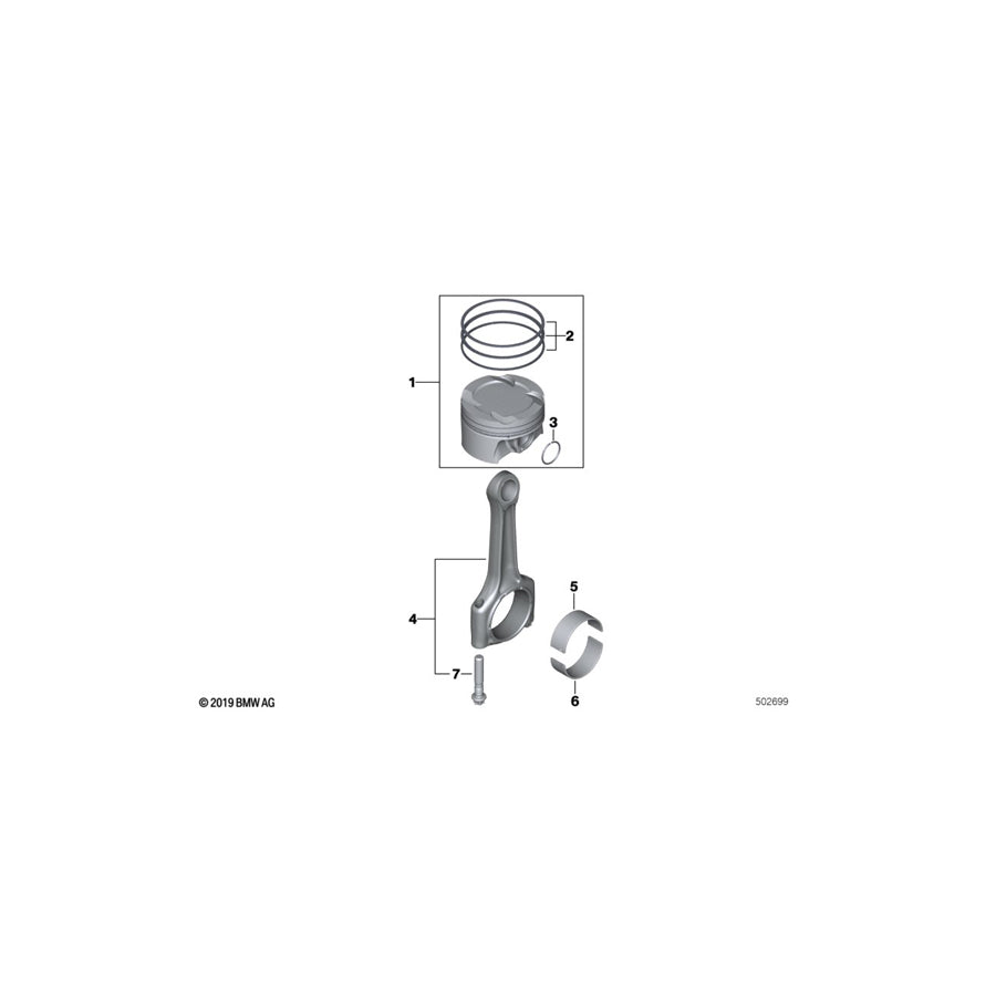 Genuine BMW 11248623417 Set Connecting Rod L=146,0MM (Inc. i8) | ML Performance UK Car Parts