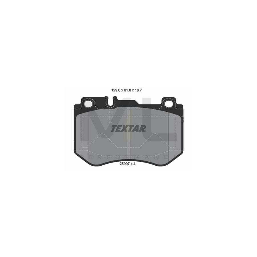 TEXTAR 2599701 Brake pad set suitable for MERCEDES-BENZ C-Class prepared for wear indicator | ML Performance Car Parts