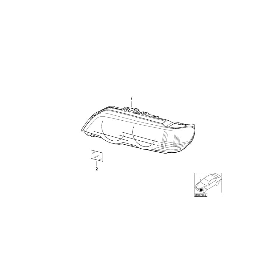 Genuine BMW 63126930216 E53 Right Headlight, White Turn Indicator (Inc. X5) | ML Performance UK Car Parts