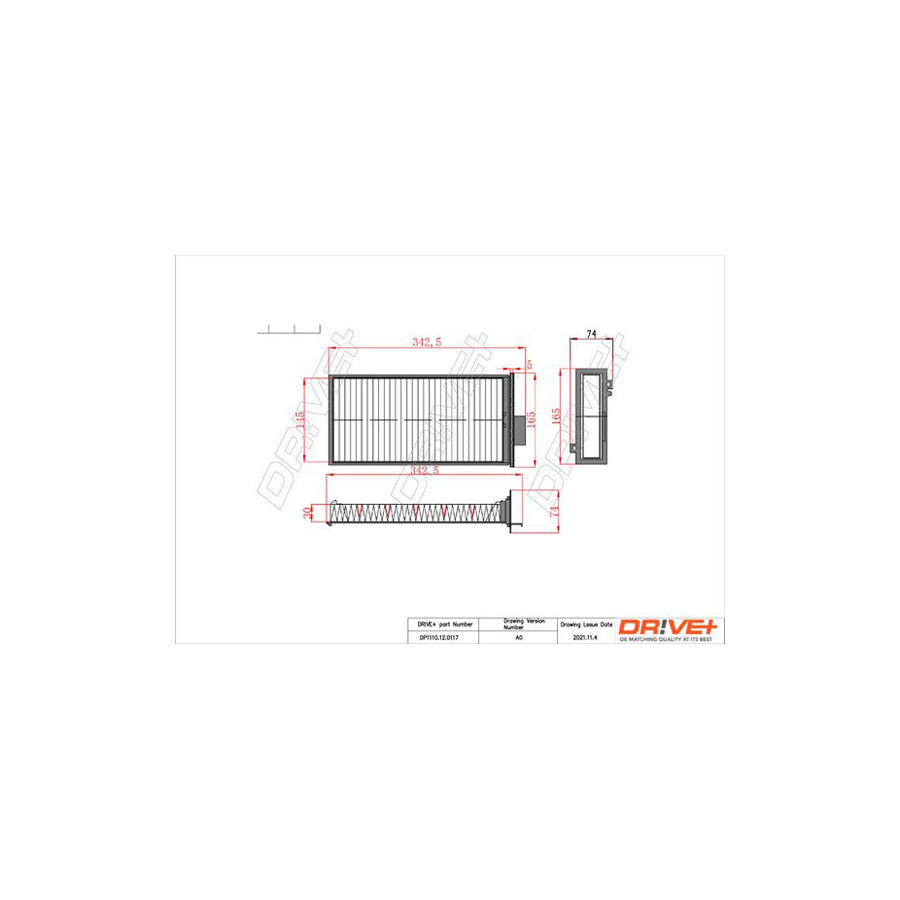 Dr!Ve+ DP1110.12.0117 Pollen Filter For Citroen C5 | ML Performance UK Car Parts