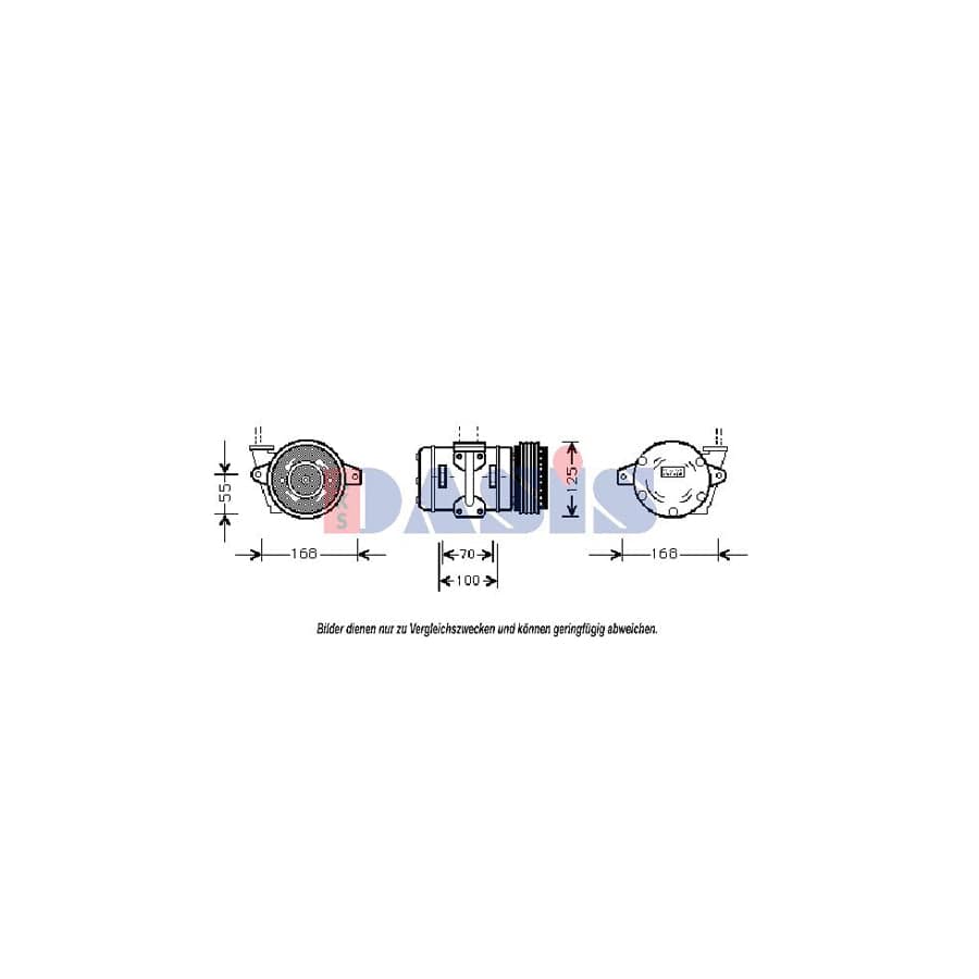 AKS Dasis 851106N Compressor, Air Conditioning For Porsche 968 | ML Performance UK