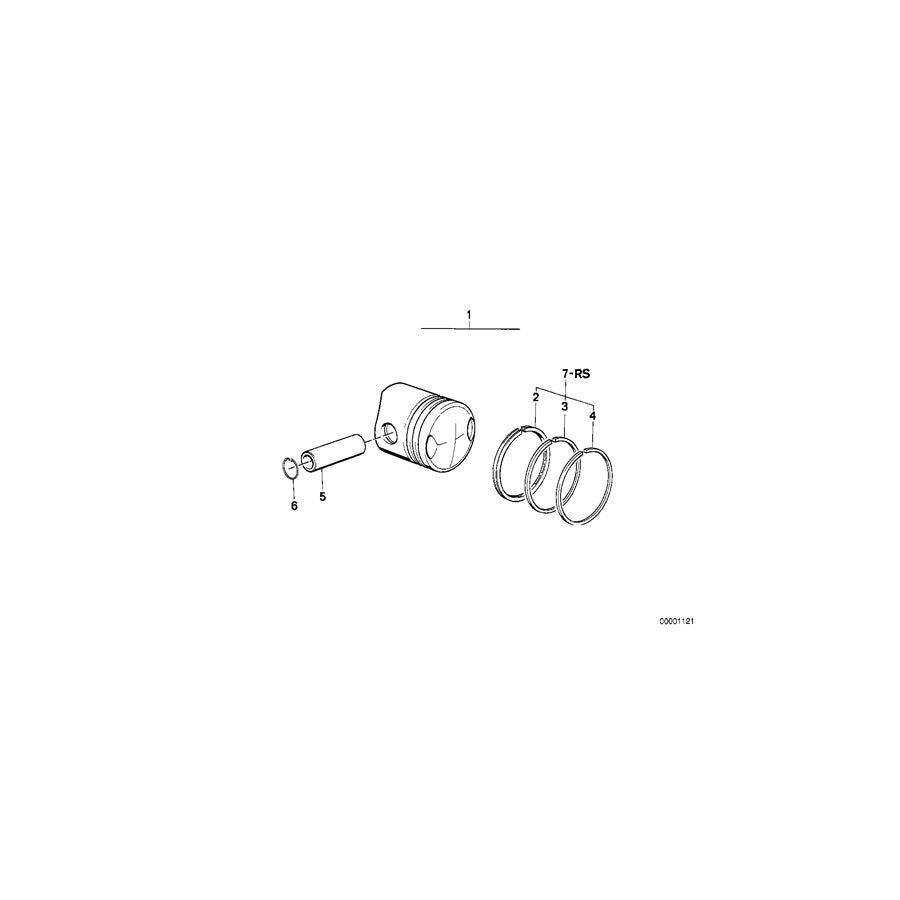 Genuine BMW 11251255555 Piston 89,975 (Inc. R90/6) | ML Performance UK Car Parts