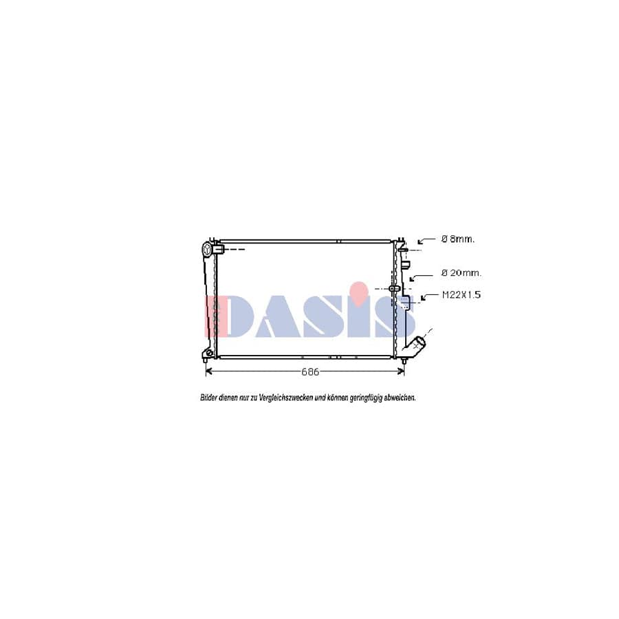 AKS Dasis 060280N Engine Radiator For Citroën Xantia | ML Performance UK