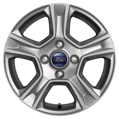 GENUINE FORD 2439890 x4 SET OF 4 TOURNEO COURIER - TRANSIT COURIER ALLOY WHEEL 15" 5-SPOKE DESIGN, SILVER, 2014 - 2018 | ML Performance UK