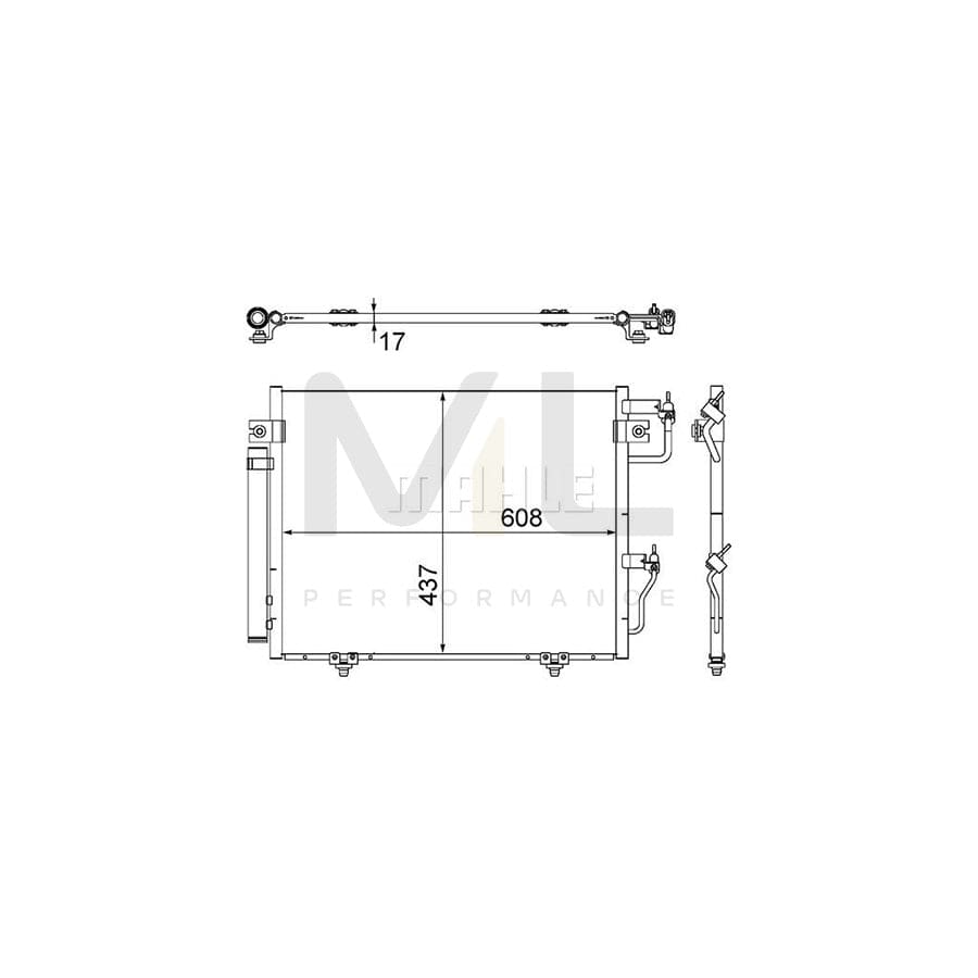 MAHLE ORIGINAL AC 534 000S Air conditioning condenser for MITSUBISHI PAJERO / SHOGUN with dryer | ML Performance Car Parts