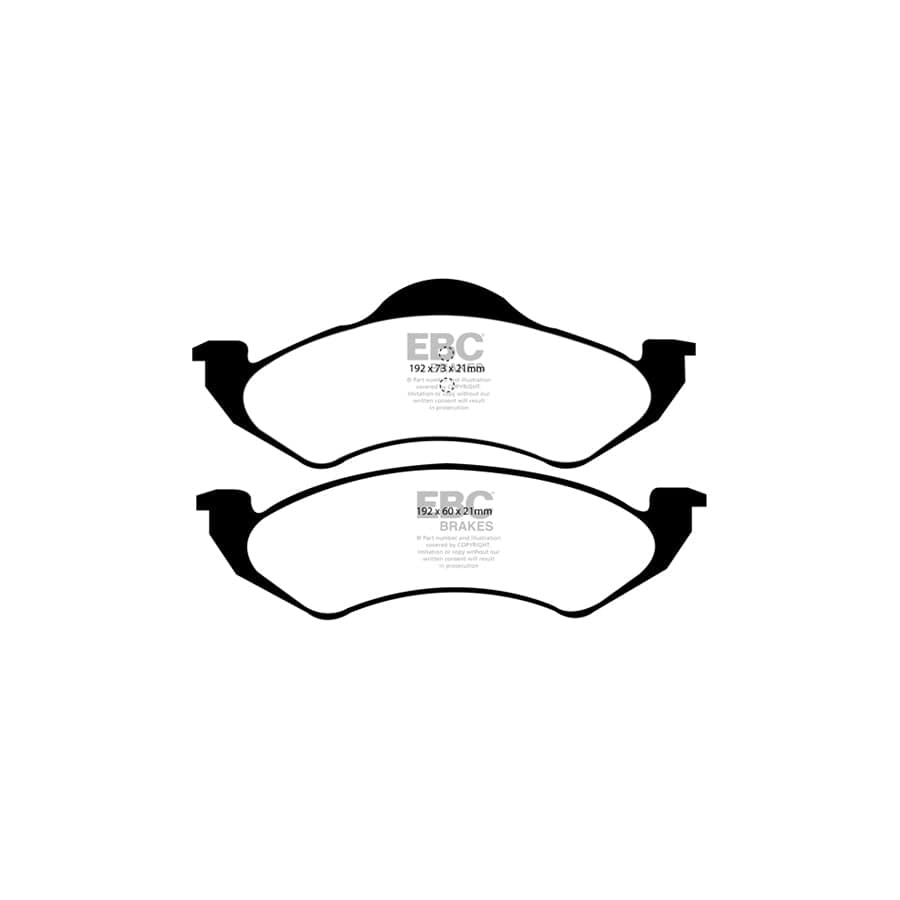 EBC PDKF601 Dodge Durango Ultimax Front Brake Pad & Plain Disc Kit 2 | ML Performance UK Car Parts