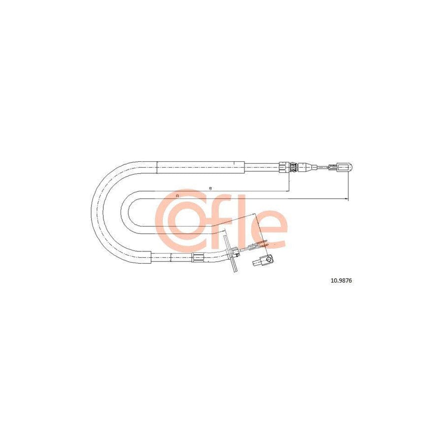 Cofle 92.10.9578 Hand Brake Cable Suitable For Mercedes-Benz S-Class Saloon (W140)