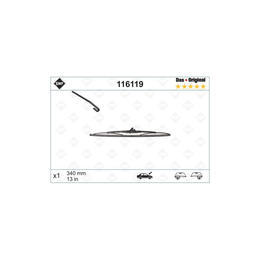 Swf Original Rear 116119 Wiper Blade | ML Performance UK Car Parts