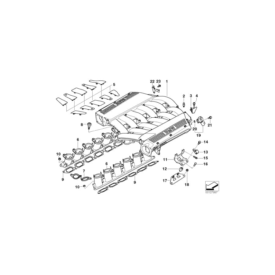 Genuine BMW 11617519496 E65 E67 E66 Set Of Covers F Intake Manifold (Inc. 760Li, 760LiS & 760i) | ML Performance UK Car Parts