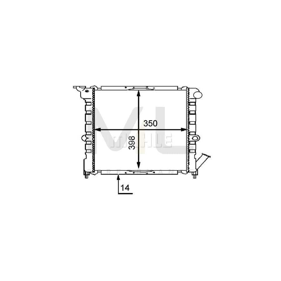 MAHLE ORIGINAL CR 445 000P Engine radiator Brazed cooling fins, Manual Transmission | ML Performance Car Parts