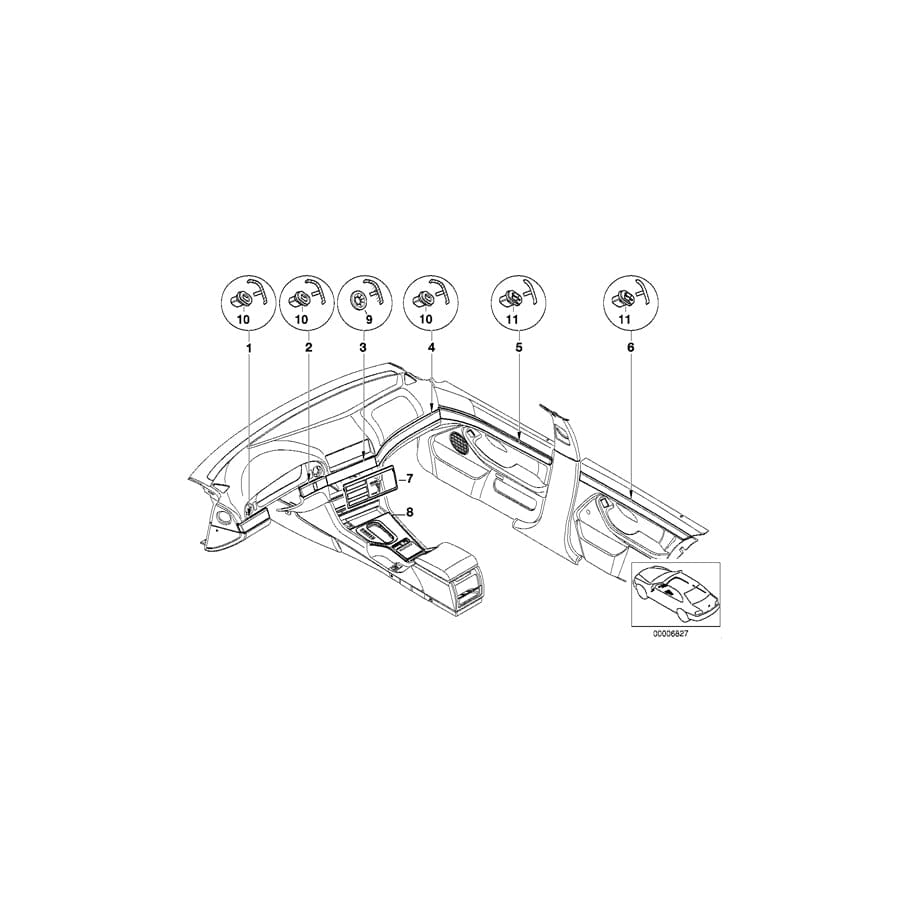 Genuine BMW 51457000912 E39 Insert (Inc. 523i, 525tds & 520d) | ML Performance UK Car Parts