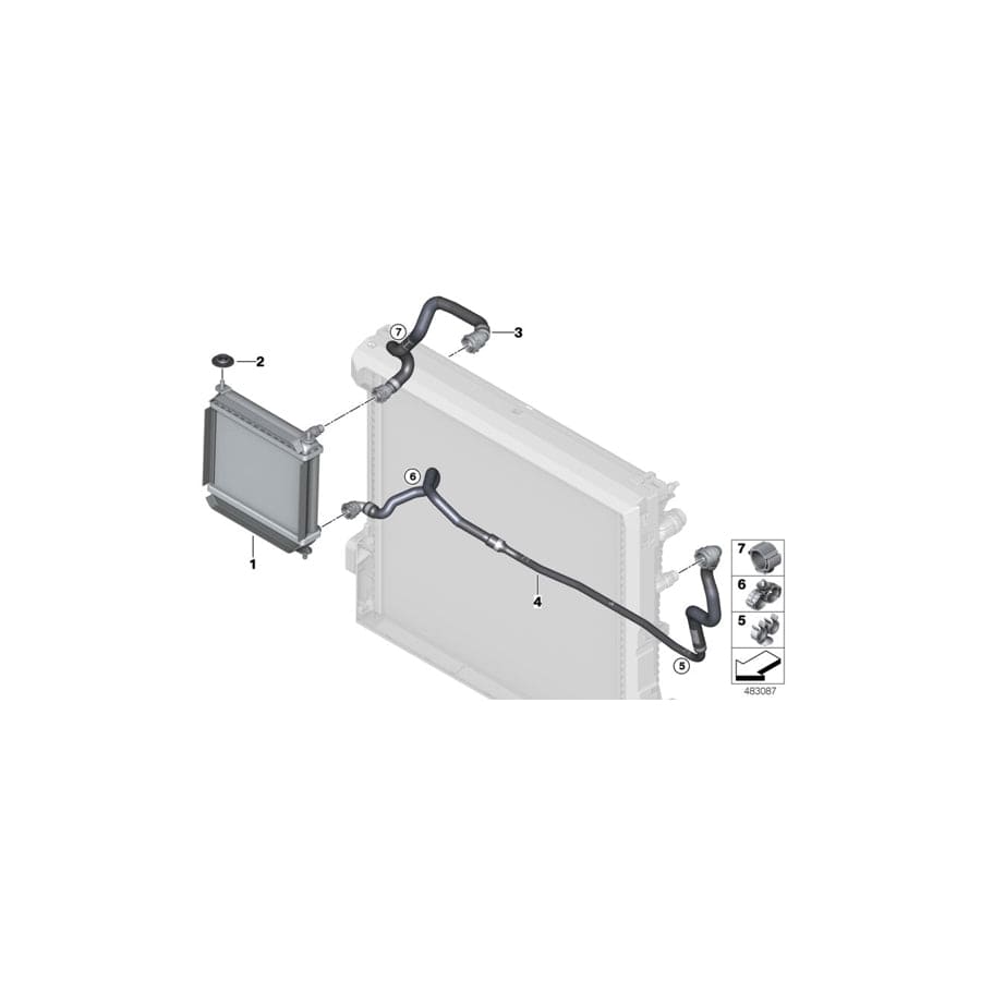 Genuine BMW 17127535548 G01 G02 Hose, Radiator  (Inc. X3 M40iX & X4 M40iX) | ML Performance UK Car Parts