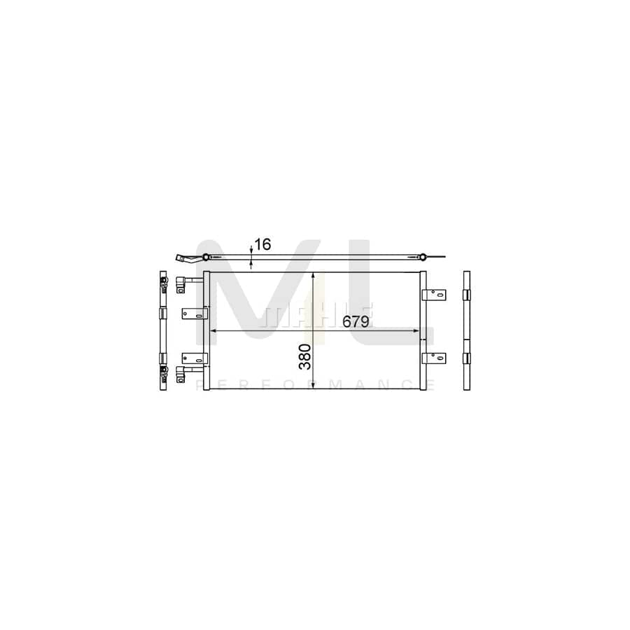 MAHLE ORIGINAL AC 461 000S Air conditioning condenser without dryer | ML Performance Car Parts