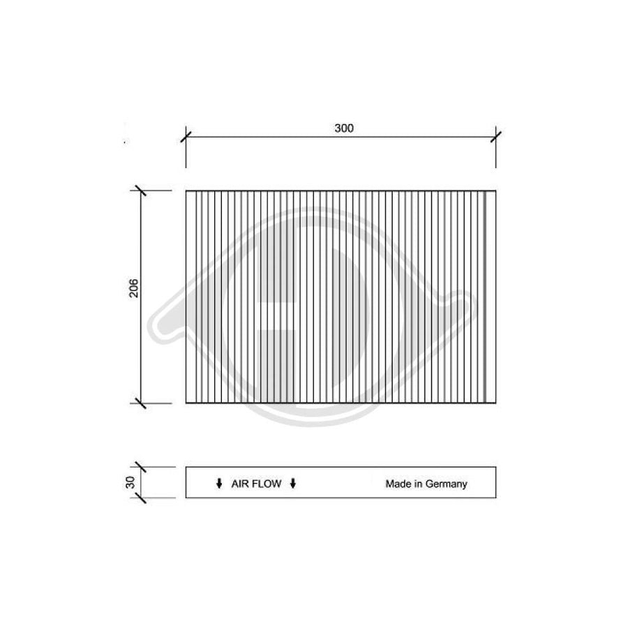 DIEDERICHS DCI1071 Pollen Filter | ML Performance UK Car Parts