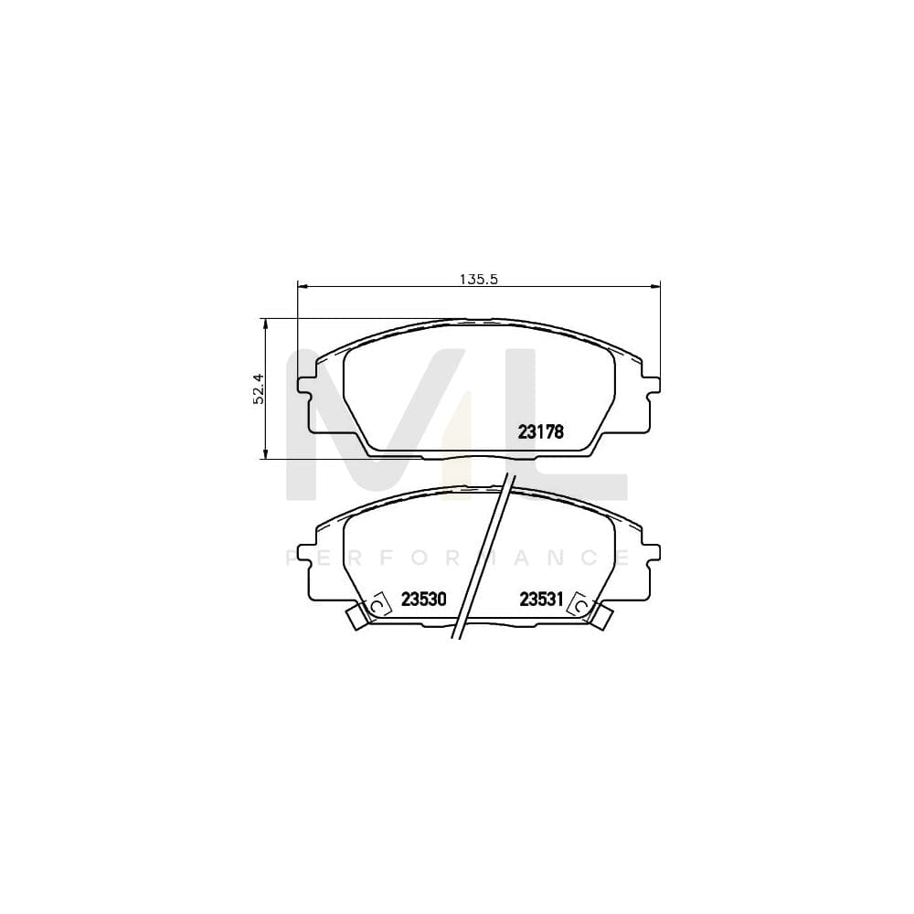 Hella 8DB 355 009-731 Brake Pad Set With Acoustic Wear Warning | ML Performance Car Parts