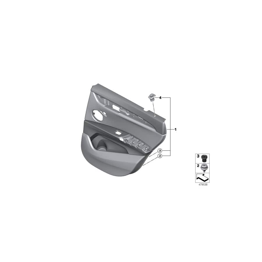 Genuine BMW 51427937883 F48 Door Trim Panel, Rear, Left OYSTER (Inc. X1 16d, X1 18d & X1 18i) | ML Performance UK Car Parts