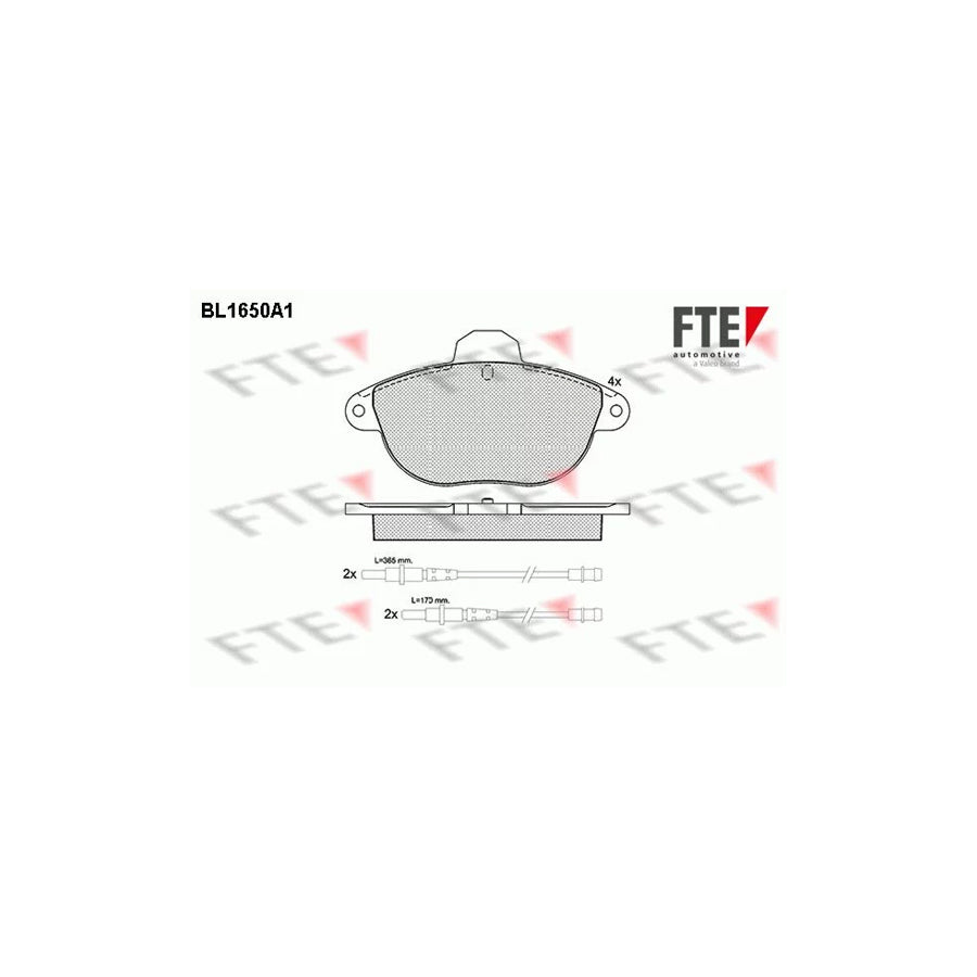 Fte BL1650A1 Brake Pad Set For CitroÃ«n Xantia | ML Performance UK Car Parts