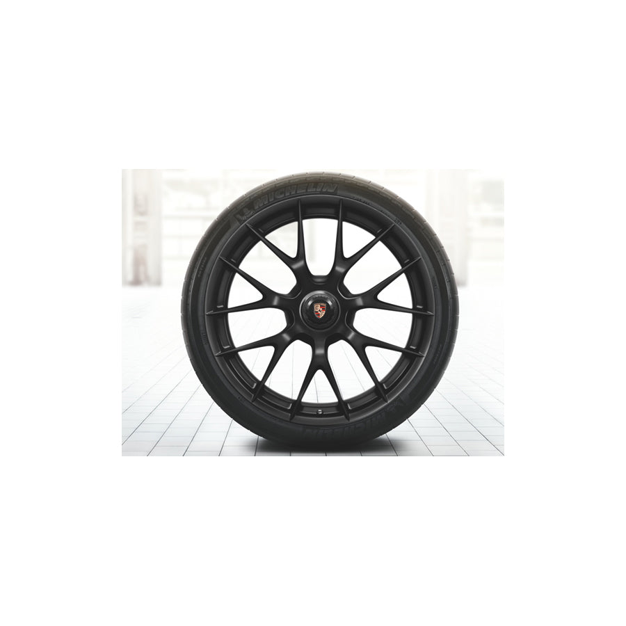 Genuine Porsche 20/21 918 Spyder In Black (Satin-Gloss) Magnesium Wheels & Summer Tyres Original Porsche | ML Performance UK Car Parts