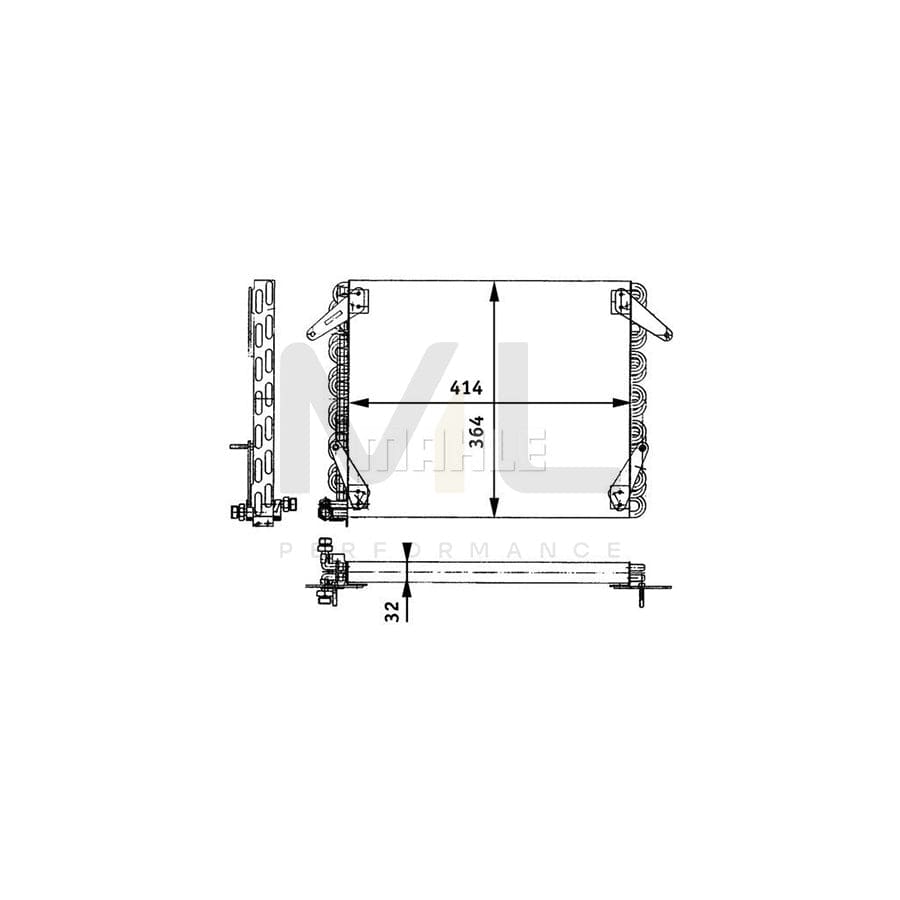 MAHLE ORIGINAL AC 658 000P Air conditioning condenser without dryer | ML Performance Car Parts