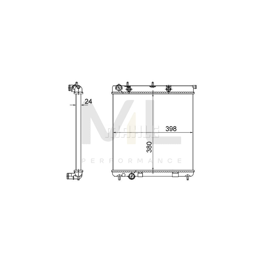 MAHLE ORIGINAL CR 558 001S Engine radiator Mechanically jointed cooling fins, Manual Transmission | ML Performance Car Parts