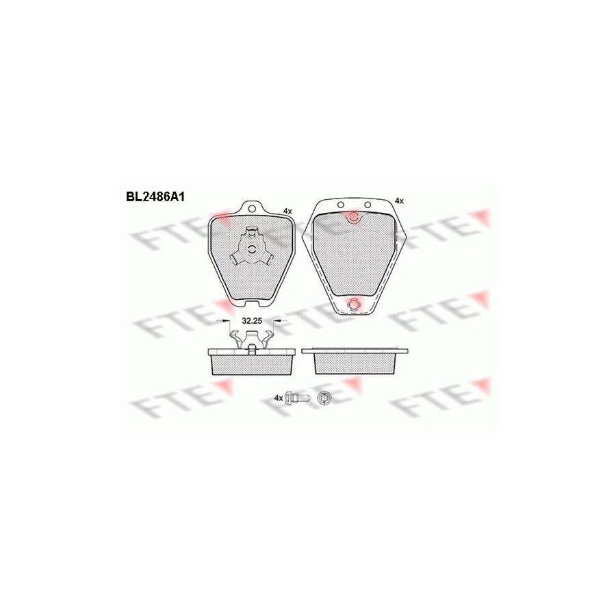 Fte BL2486A1 Brake Pad Set For Audi A4 | ML Performance UK Car Parts