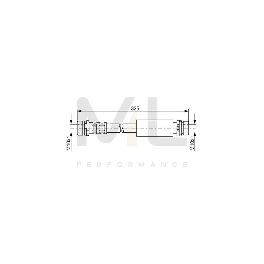 BOSCH 1 987 476 994 Brake Hose 302mm, M10x1 | ML Performance Car Parts