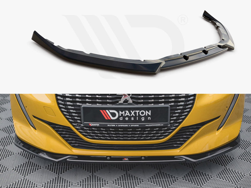 Maxton Design PE-208-2-FD2T Front Splitter V2 Peugeot 208 MK2 (2019-) | ML Performance UK Car Parts