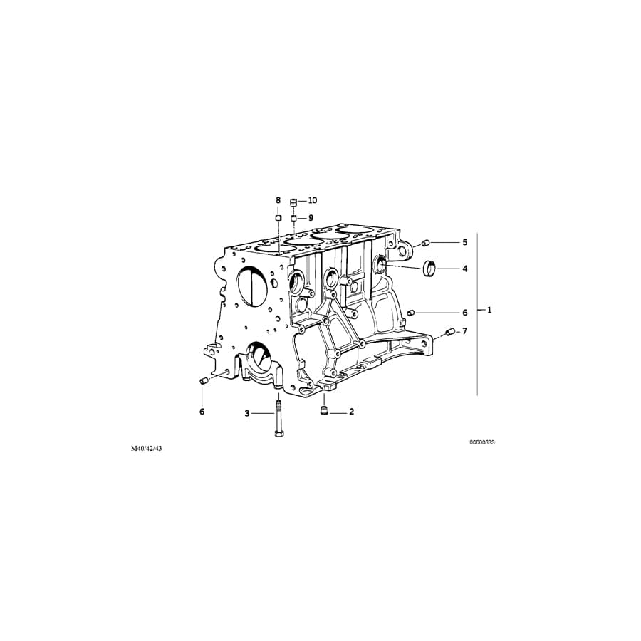 Genuine BMW 11111739594 E30 E34 Engine Block With Piston (Inc. 318i & 518i) | ML Performance UK Car Parts