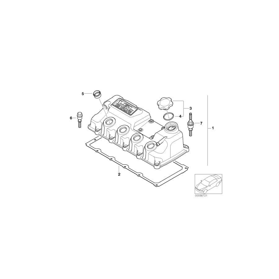 Genuine BMW 11121486686 R53 R50 Cap For Oil Filler (Inc. Coop.S JCW GP, One & One 1.6i) | ML Performance UK Car Parts