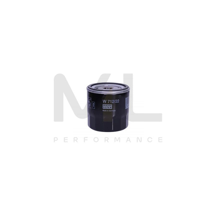 MANN-FILTER W 712/22 Oil Filter Spin-on Filter | ML Performance Car Parts