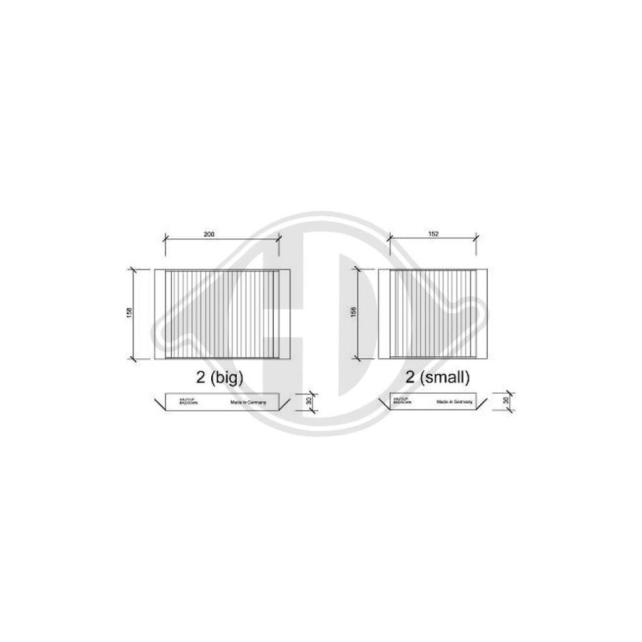 DIEDERICHS DCI0147S Pollen Filter | ML Performance UK Car Parts